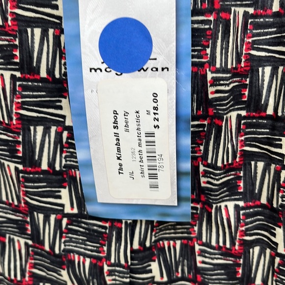 NWT Jill McGowan “Beth” matchstick shirt, size M. - Picture 5 of 5
